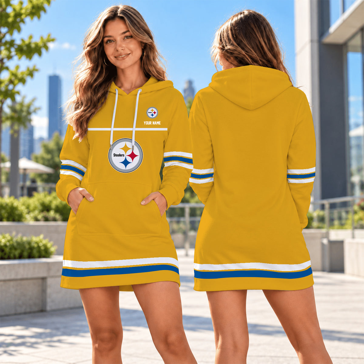 [SPECIAL OFFER] NEW CUSTOMIZED NFL14 PSB THE STEELERS HOODED DRESS