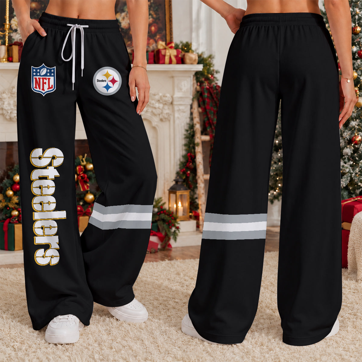 [SPECIAL OFFER] NEW CUSTOMIZED NFL14 PSB THE STEELERS LONG PANTS