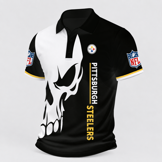 [SPECIAL OFFER] NEW CUSTOMIZED NFL14 PSB PITTSBURGH STEELERS POLO SHIRT