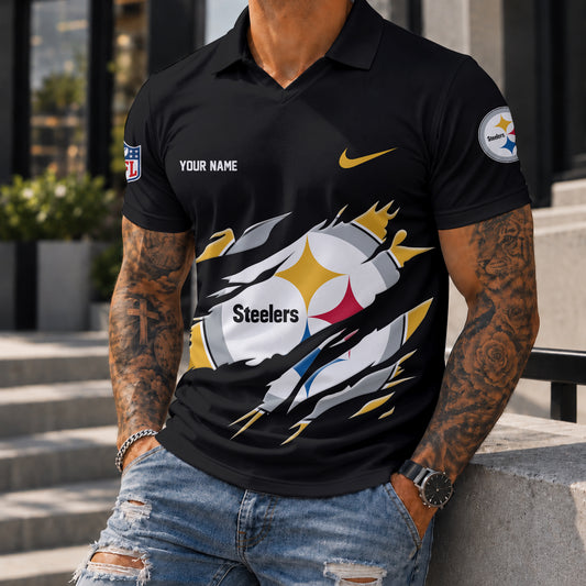 [SPECIAL OFFER] NEW CUSTOMIZED NFL14 PSB THE STEELERS POLO SHIRT