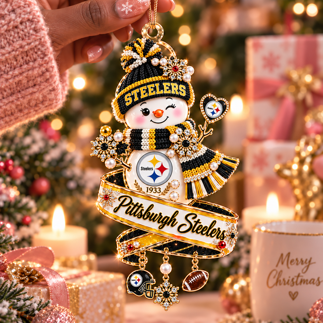 [SPECIAL OFFER] NEW CUSTOMIZED NFL14 PSB THE STEELERS CHRISTMAS ACRYLIC ORNAMENT