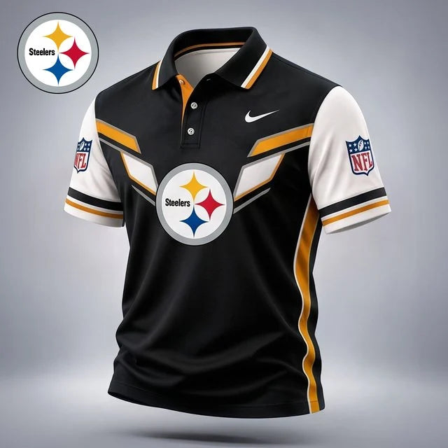 [SPECIAL OFFER] NEW CUSTOMIZED NFL14 PSB THE STEELERS POLO SHIRT