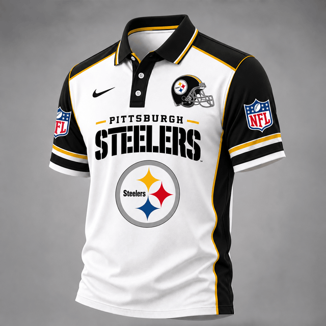 [SPECIAL OFFER] NEW CUSTOMIZED NFL14 PSB THE STEELERS POLO SHIRT