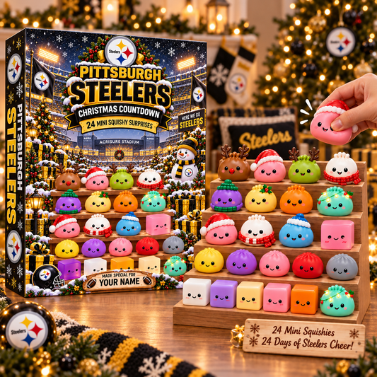 [SPECIAL OFFER] NEW CUSTOMIZED NFL14 PSB PITTSBURGH STEELERS CHRISTMAS 24 DAY DUMPLING SQUISHY ADVENT CALENDAR