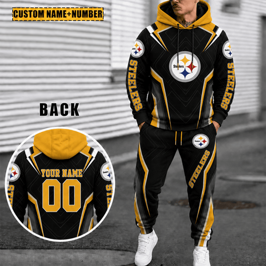 [SPECIAL OFFER] NEW CUSTOMIZED NFL14 PSB THE STEELERS HOODIE & SWEATPANTS