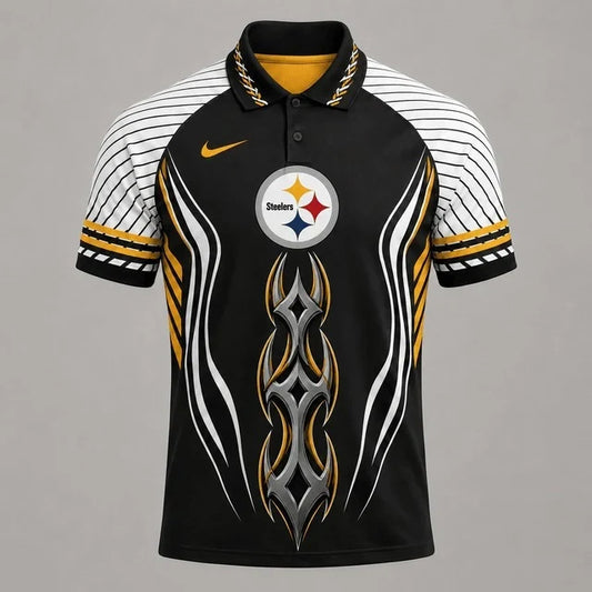 [SPECIAL OFFER] NEW CUSTOMIZED NFL14 PSB PITTSBURGH STEELERS POLO SHIRT