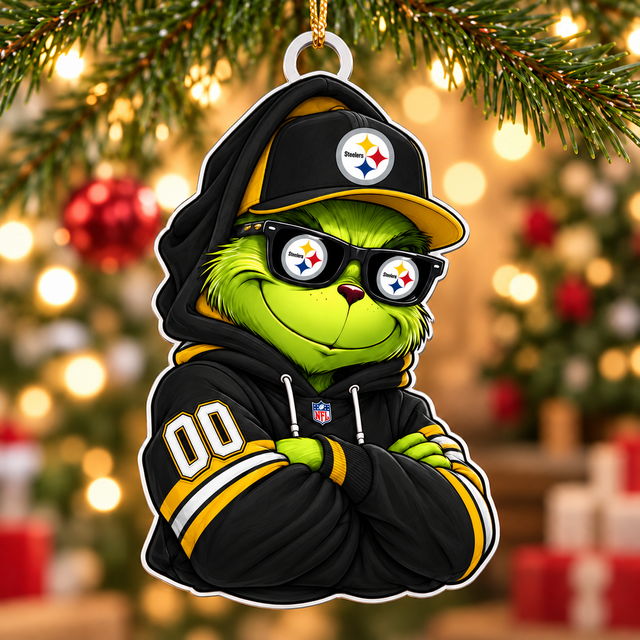 [SPECIAL OFFER] NEW CUSTOMIZED NFL14 PSB THE STEELERS ACRYLIC ORNAMENT