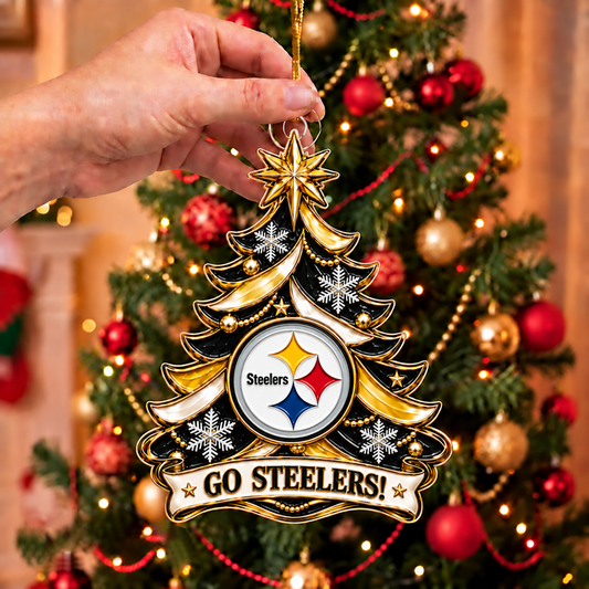 [SPECIAL OFFER] NEW CUSTOMIZED NFL14 PSB PITTSBURGH STEELERS CHRISTMAS ACRYLIC ORNAMENT
