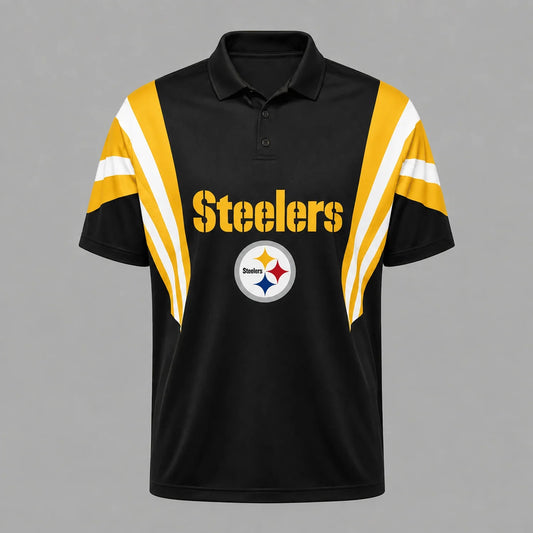 [SPECIAL OFFER] NEW CUSTOMIZED NFL14 PSB PITTSBURGH STEELERS POLO SHIRT