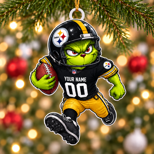 [SPECIAL OFFER] NEW CUSTOMIZED NFL14 PSB THE STEELERS ACRYLIC ORNAMENT