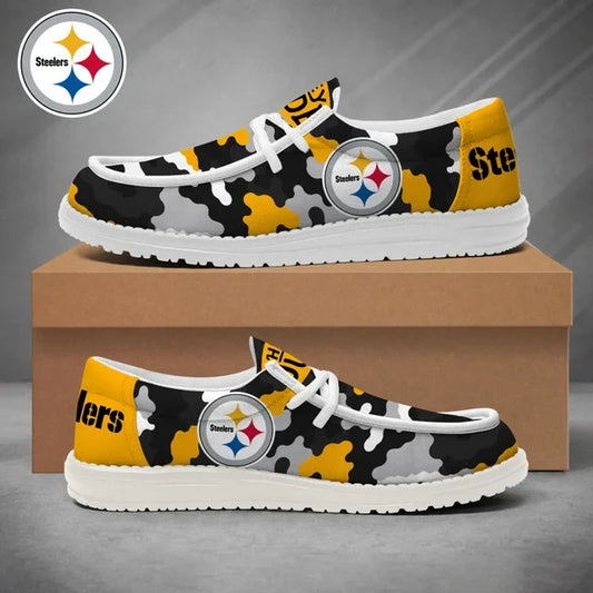 [SPECIAL OFFER] NEW CUSTOMIZED NFL14 PSB PITTSBURGH STEELERS LOAFER SHOES