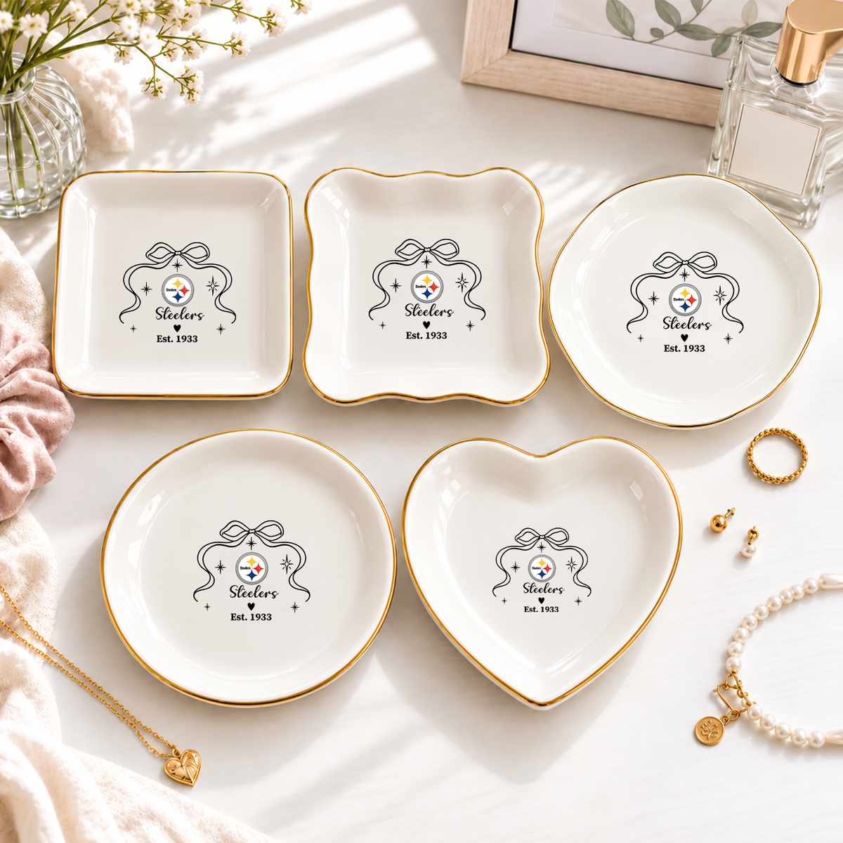 [SPECIAL OFFER] NEW CUSTOMIZED NFL14 PSB THE STEELERS JEWELRY DISH - 5 SHAPES