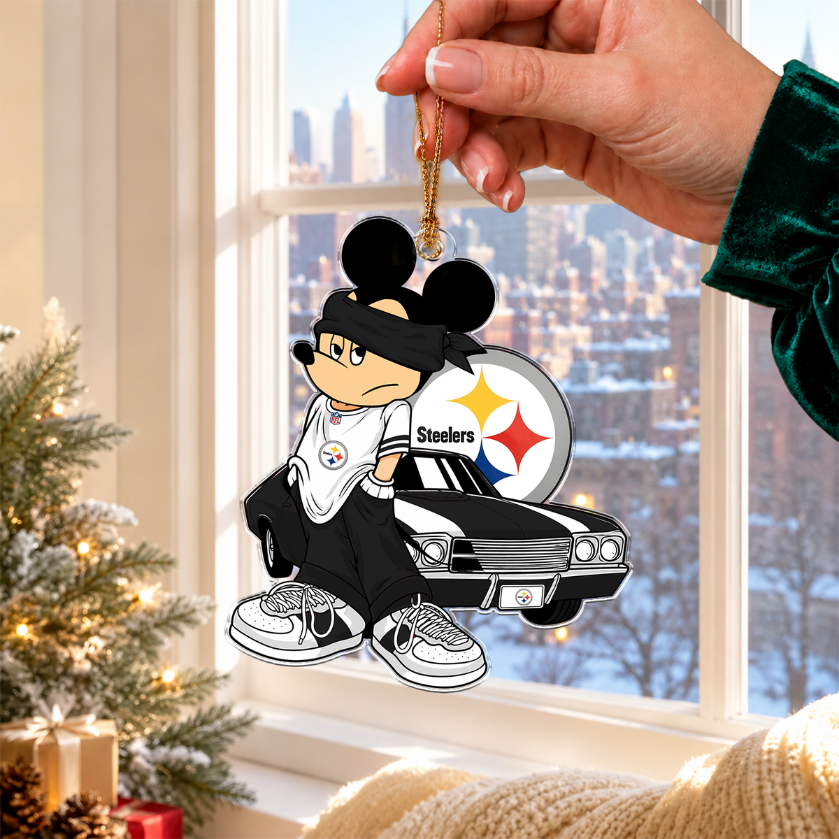[SPECIAL OFFER] NEW CUSTOMIZED NFL14 PSB THE STEELERS ACRYLIC ORNAMENT
