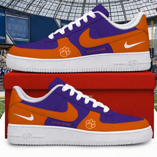 [BIG SALE] PERSONALIZED UNI15 CST CLEMSON TIGERS AF1 SHOES