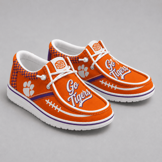 [BIG SALE] PERSONALIZED UNI15 CST CLEMSON TIGERS LOAFER SHOES