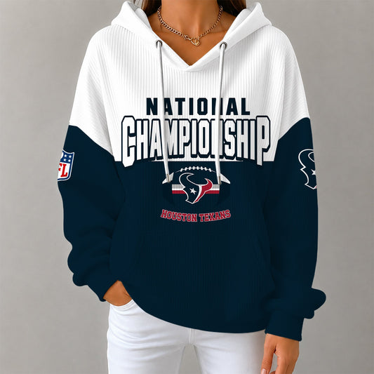 [SPECIAL OFFER] NEW CUSTOMIZED NFL15 HTT HOUSTON TEXANS RIBBED HOODIE & SWEATSHIRT