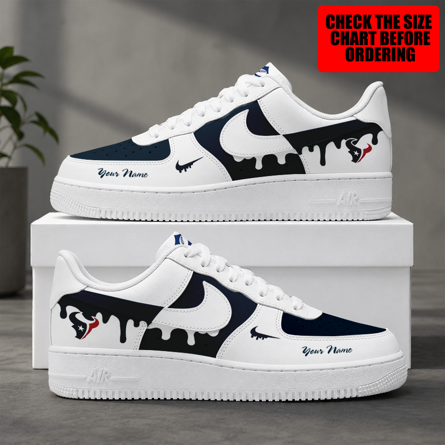 [SPECIAL OFFER] NEW CUSTOMIZED NFL15 HTT HOUSTON TEXANS AF1 SHOES