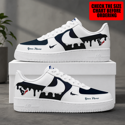 [SPECIAL OFFER] NEW CUSTOMIZED NFL15 HTT HOUSTON TEXANS AF1 SHOES
