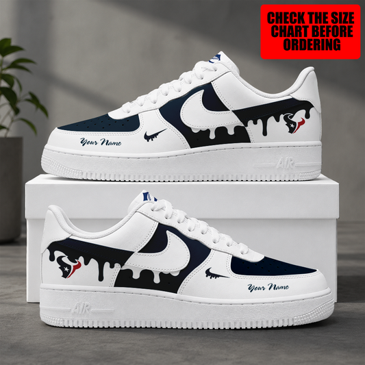 [SPECIAL OFFER] NEW CUSTOMIZED NFL15 HTT HOUSTON TEXANS AF1 SHOES