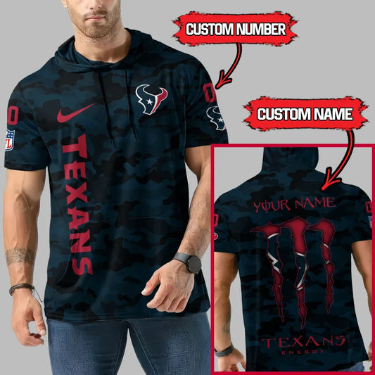 [SPECIAL OFFER] NEW CUSTOMIZED NFL15 HTT HOUSTON TEXANS SHORT SLEEVE HOODIE