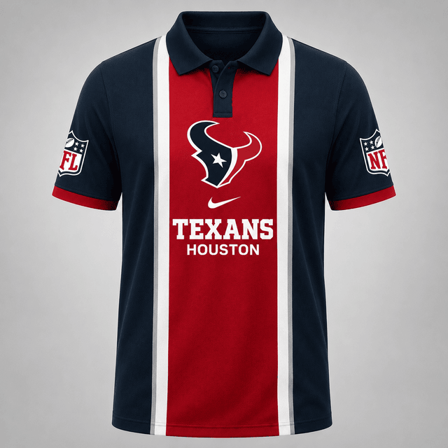 [SPECIAL OFFER] NEW CUSTOMIZED NFL15 HTT THE TEXANS POLO SHIRT