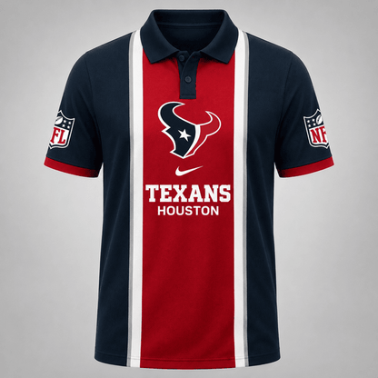 [SPECIAL OFFER] NEW CUSTOMIZED NFL15 HTT THE TEXANS POLO SHIRT