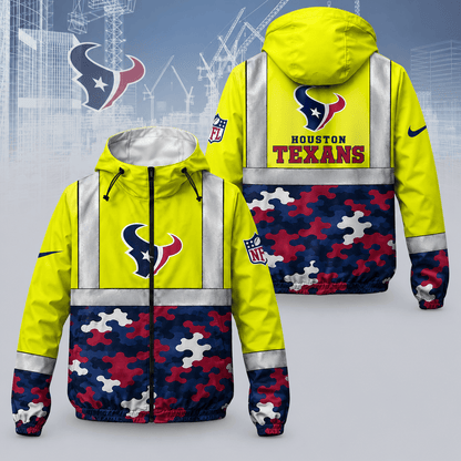[SPECIAL OFFER] NEW CUSTOMIZED NFL15 HTT HOUSTON TEXANS WINDBREAKER JACKET