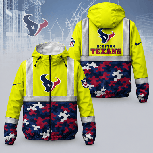 [SPECIAL OFFER] NEW CUSTOMIZED NFL15 HTT HOUSTON TEXANS WINDBREAKER JACKET