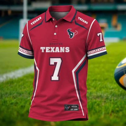 [SPECIAL OFFER] NEW CUSTOMIZED NFL15 HTT HOUSTON TEXANS POLO SHIRT