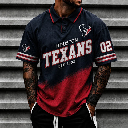 [SPECIAL OFFER] NEW CUSTOMIZED NFL15 HTT HOUSTON TEXANS POLO SHIRT