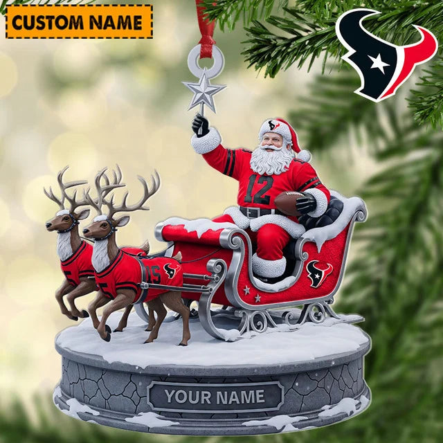 [SPECIAL OFFER] NEW CUSTOMIZED NFL15 HTT THE TEXANS ACRYLIC ORNAMENT