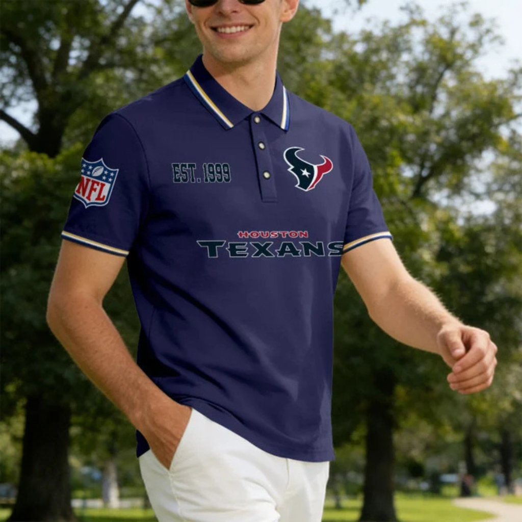 [SPECIAL OFFER] NEW CUSTOMIZED NFL15 HTT HOUSTON TEXANS POLO SHIRT