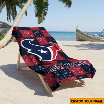 [SPECIAL OFFER] NEW CUSTOMIZED NFL15 HTT HOUSTON TEXANS BEACH TOWEL