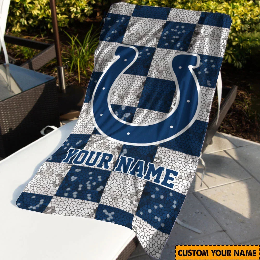 [SPECIAL OFFER] NEW CUSTOMIZED NFL17 IDC INDIANAPOLIS COLTS BEACH TOWEL