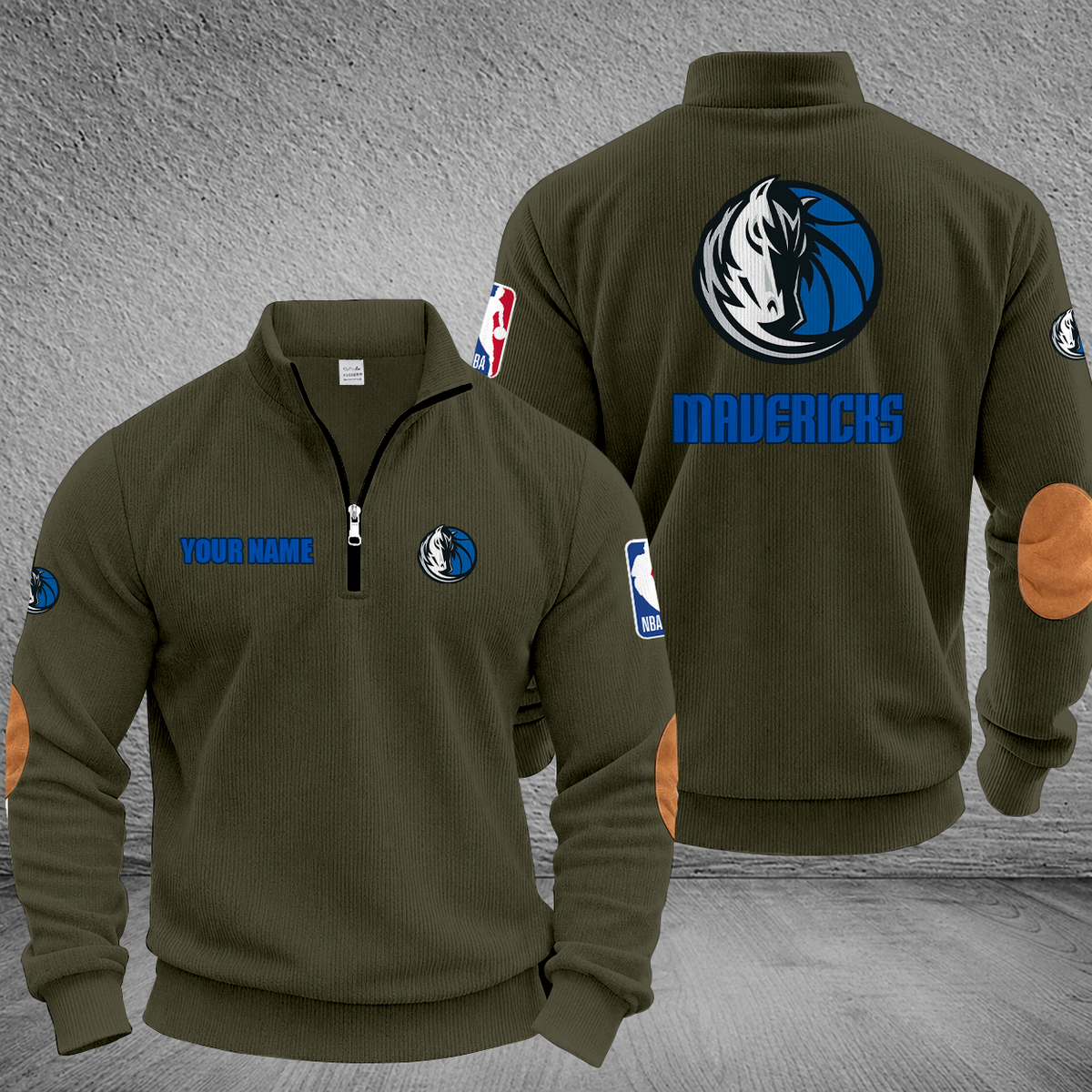 [HOT DEAL] NEW CUSTOMIZED NBA18 DMA DALLAS MAVERICKS MULTICOLOR STRIPED QUATER ZIP SWEATSHIRT