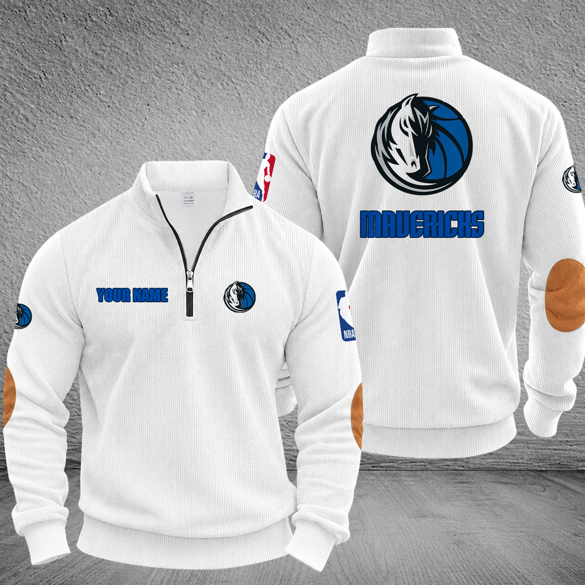 [HOT DEAL] NEW CUSTOMIZED NBA18 DMA DALLAS MAVERICKS MULTICOLOR STRIPED QUATER ZIP SWEATSHIRT