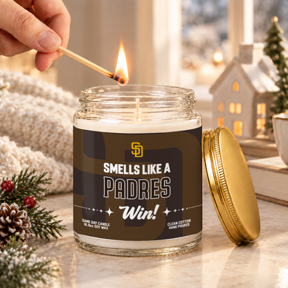 [FLASH SALE] NEW CUSTOMIZED MLB18 SDP THE PADRES FROSTED GLASS CANDLE