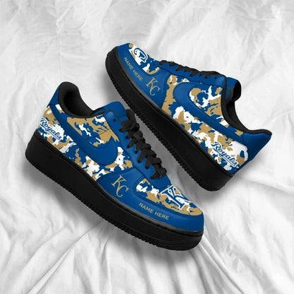 [FLASH SALE] NEW CUSTOMIZED MLB19 KCR KANSAS CITY ROYALS AF1 SHOES