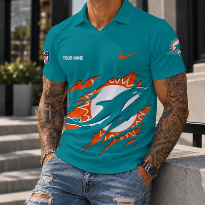 [SPECIAL OFFER] NEW CUSTOMIZED NFL19 MDP THE DOLPHINS POLO SHIRT