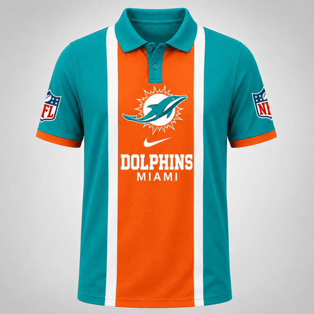 [SPECIAL OFFER] NEW CUSTOMIZED NFL19 MDP THE DOLPHINS POLO SHIRT