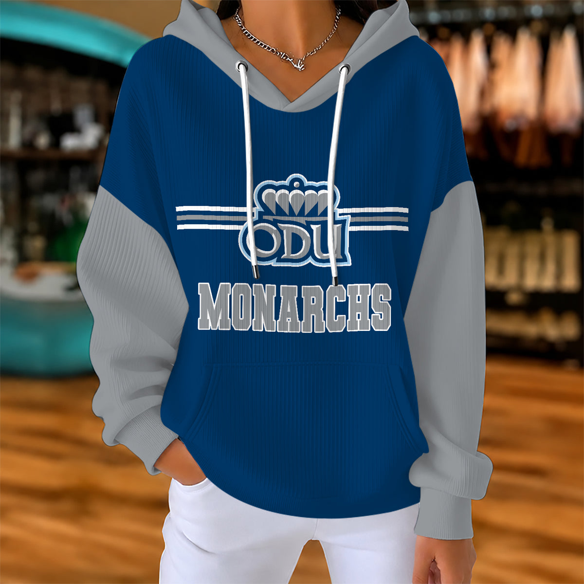 [BIG DEAL] PERSONALIZED UNI19 ODM OLD DOMINION MONARCHS RIBBED HOODIE & SWEATSHIRT