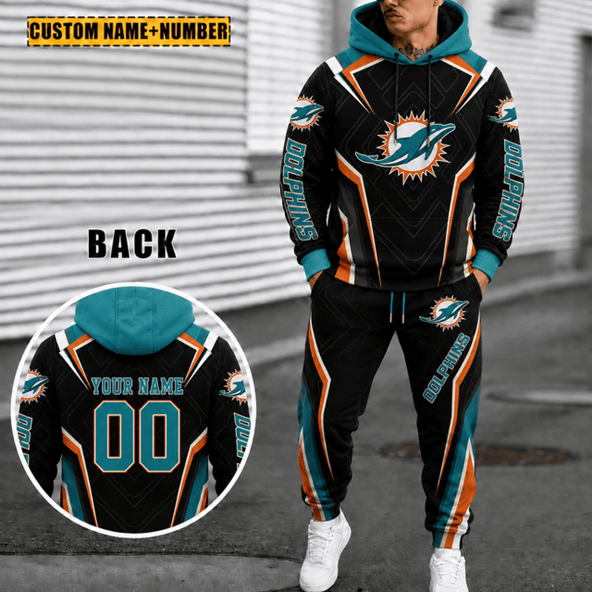 [SPECIAL OFFER] NEW CUSTOMIZED NFL19 MDP THE DOLPHINS HOODIE & SWEATPANTS