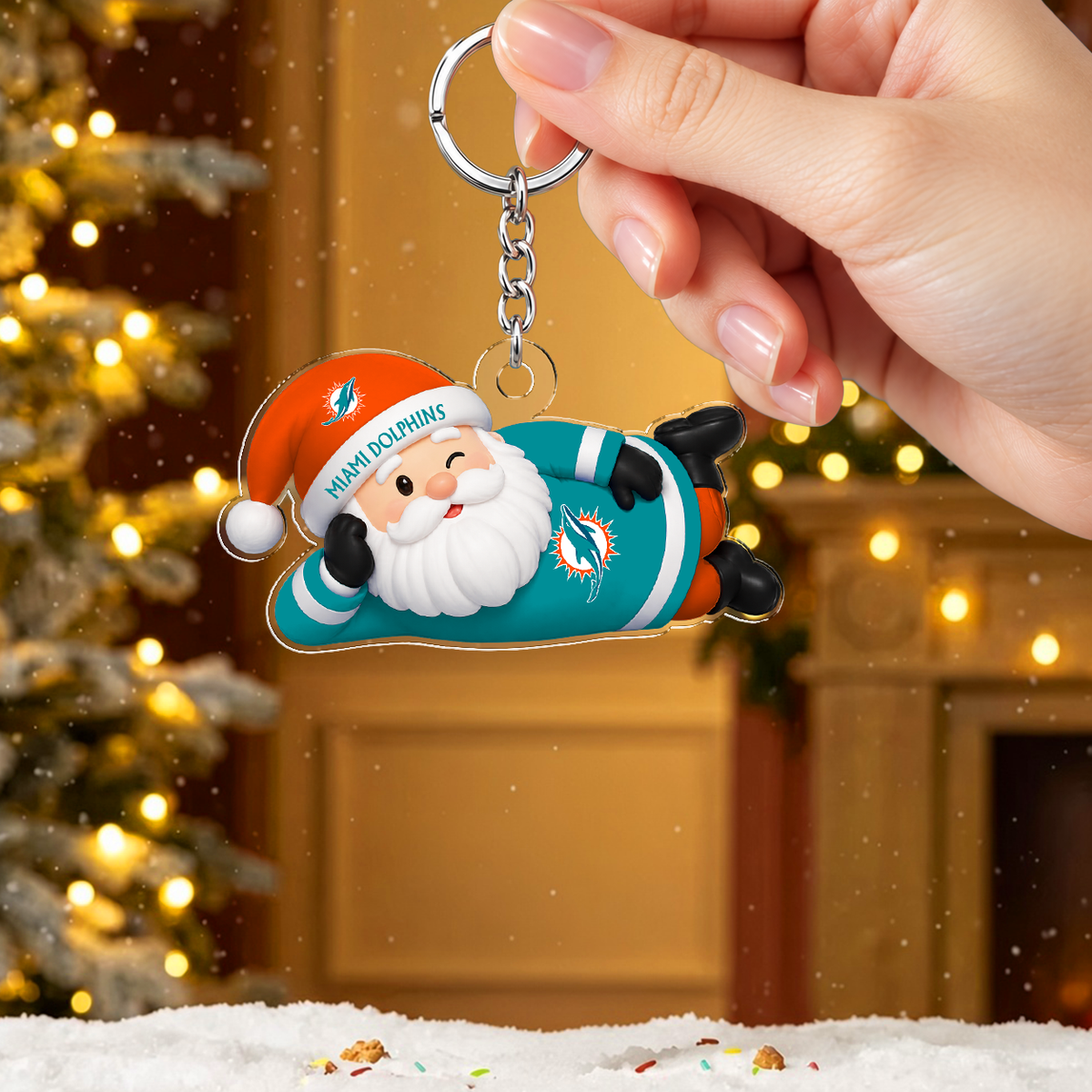 [SPECIAL OFFER] NEW CUSTOMIZED NFL19 MDP THE DOLPHINS ACRYLIC KEYCHAIN