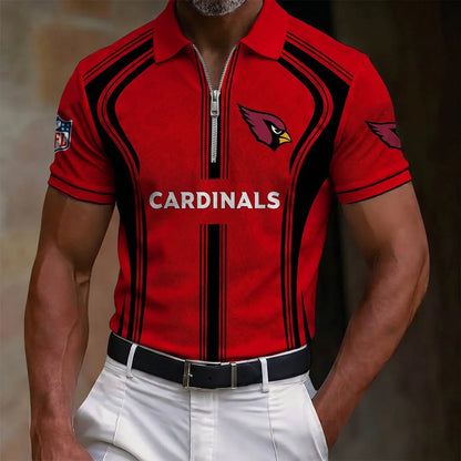 [SPECIAL OFFER] NEW CUSTOMIZED NFL20 ARC ARIZONA CARDINALS ZIP POLO SHIRT
