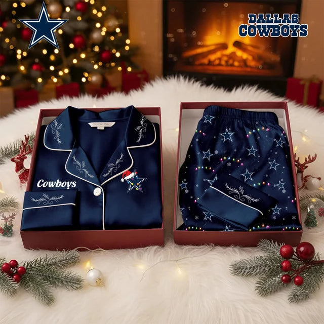 [SPECIAL OFFER] NEW CUSTOMIZED NFL21 DCB THE COWBOYS LONG-SLEEVE PAJAMA SET
