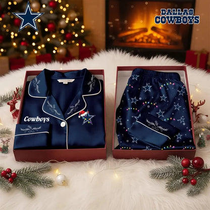 [SPECIAL OFFER] NEW CUSTOMIZED NFL21 DCB THE COWBOYS LONG-SLEEVE PAJAMA SET