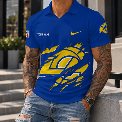 [SPECIAL OFFER] NEW CUSTOMIZED NFL22 LAR THE RAMS POLO SHIRT