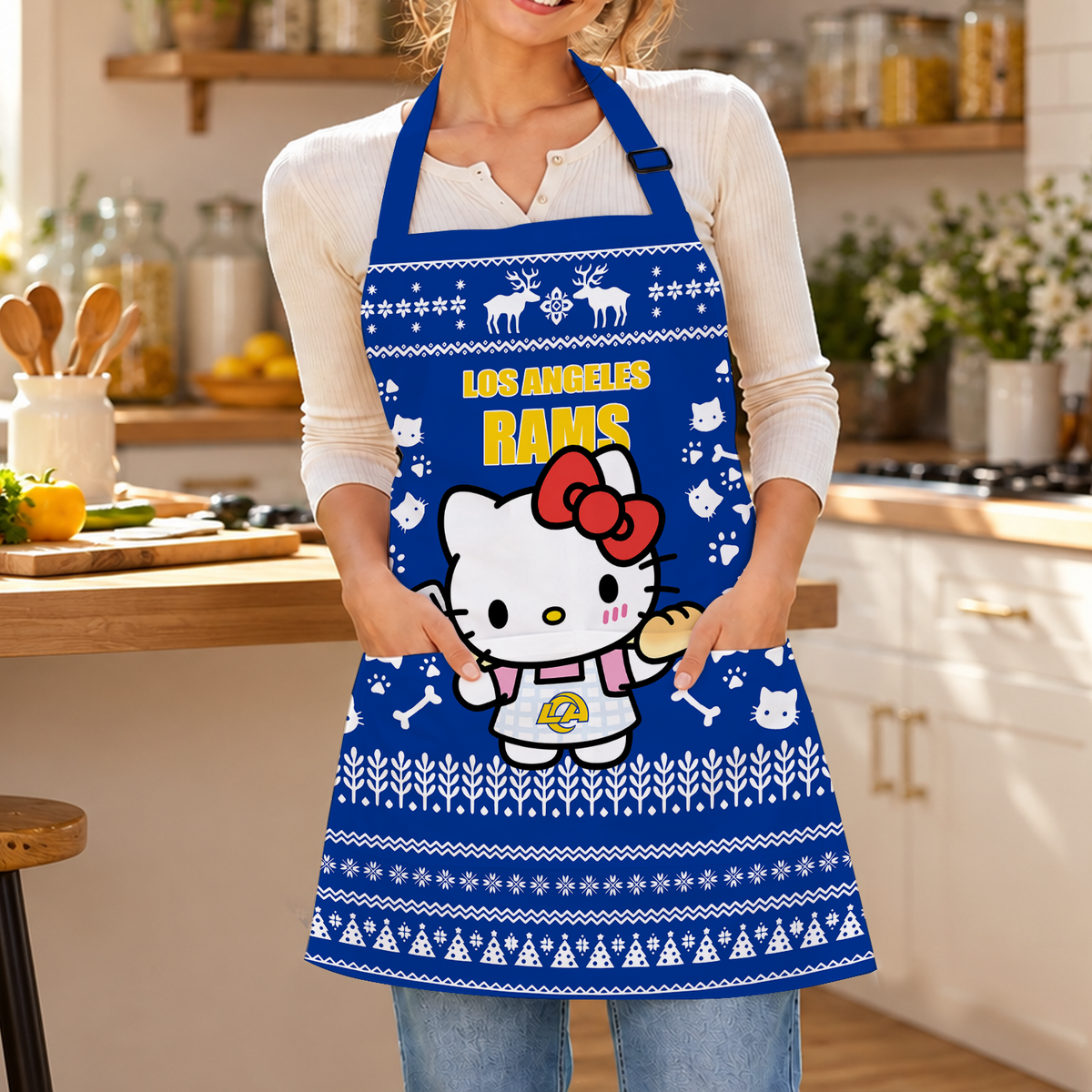 [SPECIAL OFFER] NEW CUSTOMIZED NFL22 LAR THE RAMS APRON
