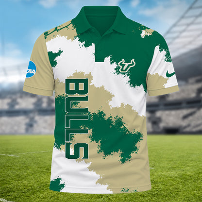[BIG DEAL] PERSONALIZED UNI22 USF SOUTH FLORIDA BULLS MULTICOLOR POLO SHIRT