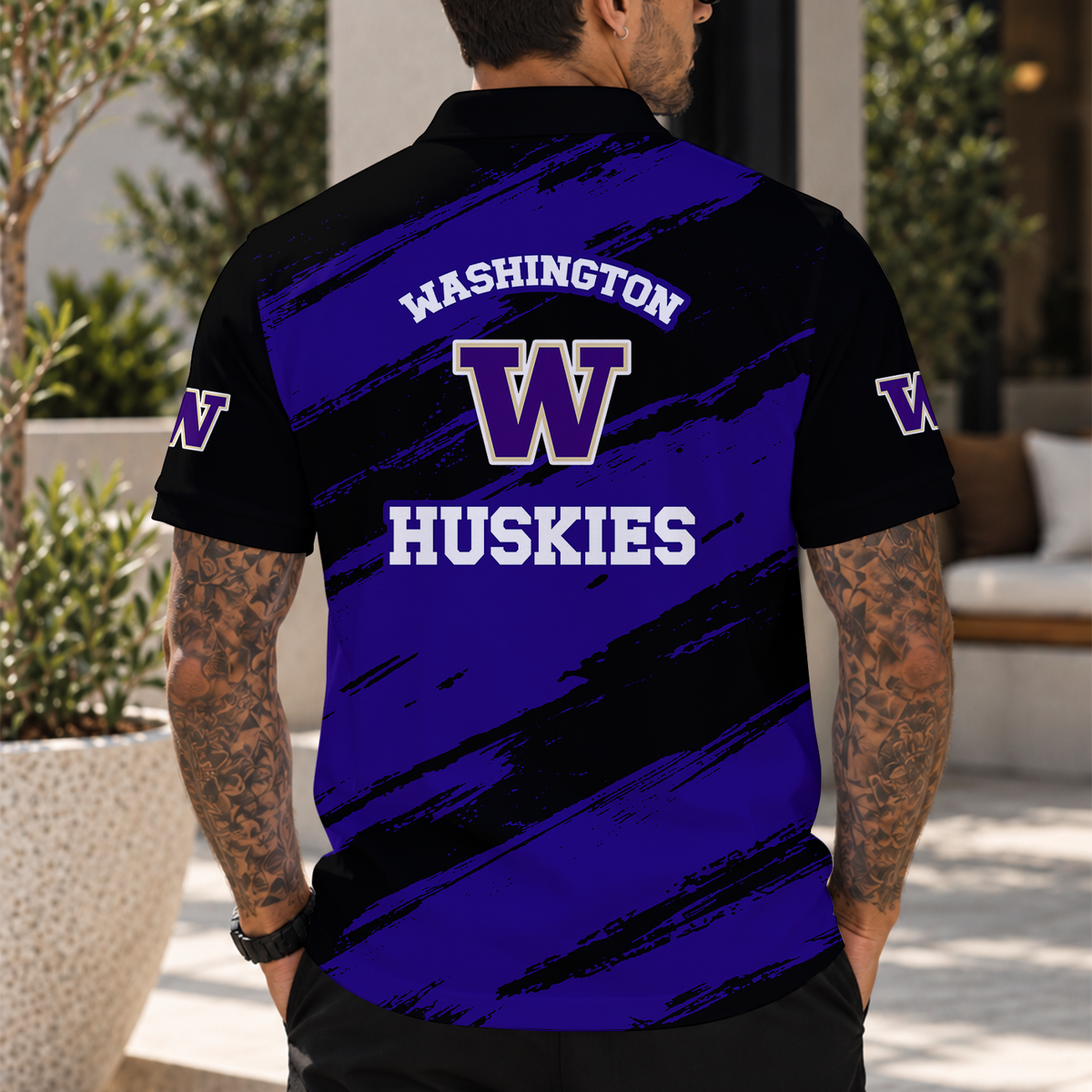 [BIG SALE] PERSONALIZED UNI22 WSH WASHINGTON HUSKIES POLO SHIRT